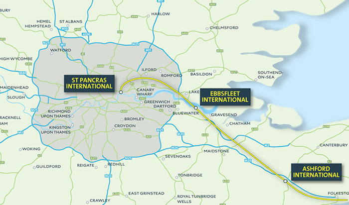 Local map of Ebbssfleet International